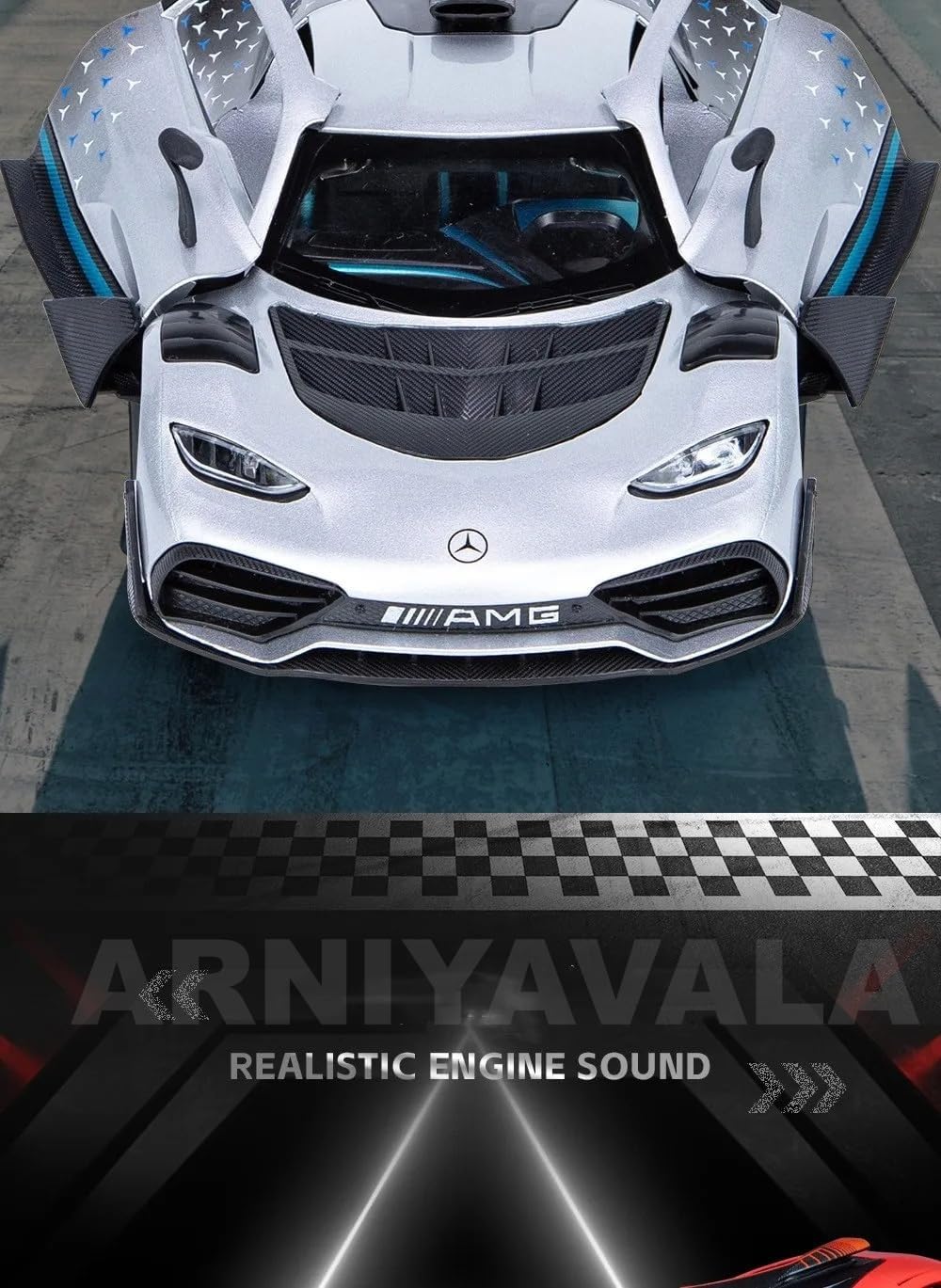 FrameYourWheels™ AMG Benz One Diecast Car With Sound & Light | 1:24 Scale